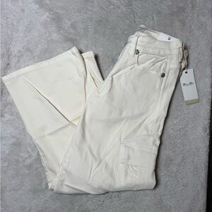 Miss Me Cream Cargo Wide-Leg Pants